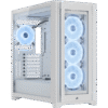 Chasis ATX semitorre iCUE 5000X RGB QL Edition — True White (1)