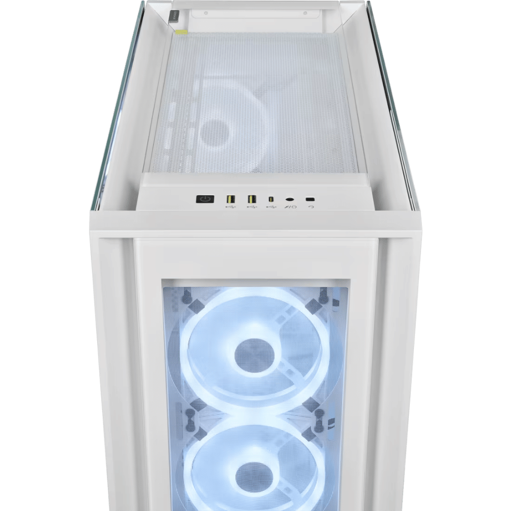 Chasis ATX semitorre iCUE 5000X RGB QL Edition — True White (10)