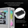 Chasis ATX semitorre iCUE 5000X RGB QL Edition — True White (4)