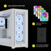 Chasis ATX semitorre iCUE 5000X RGB QL Edition — True White (7)