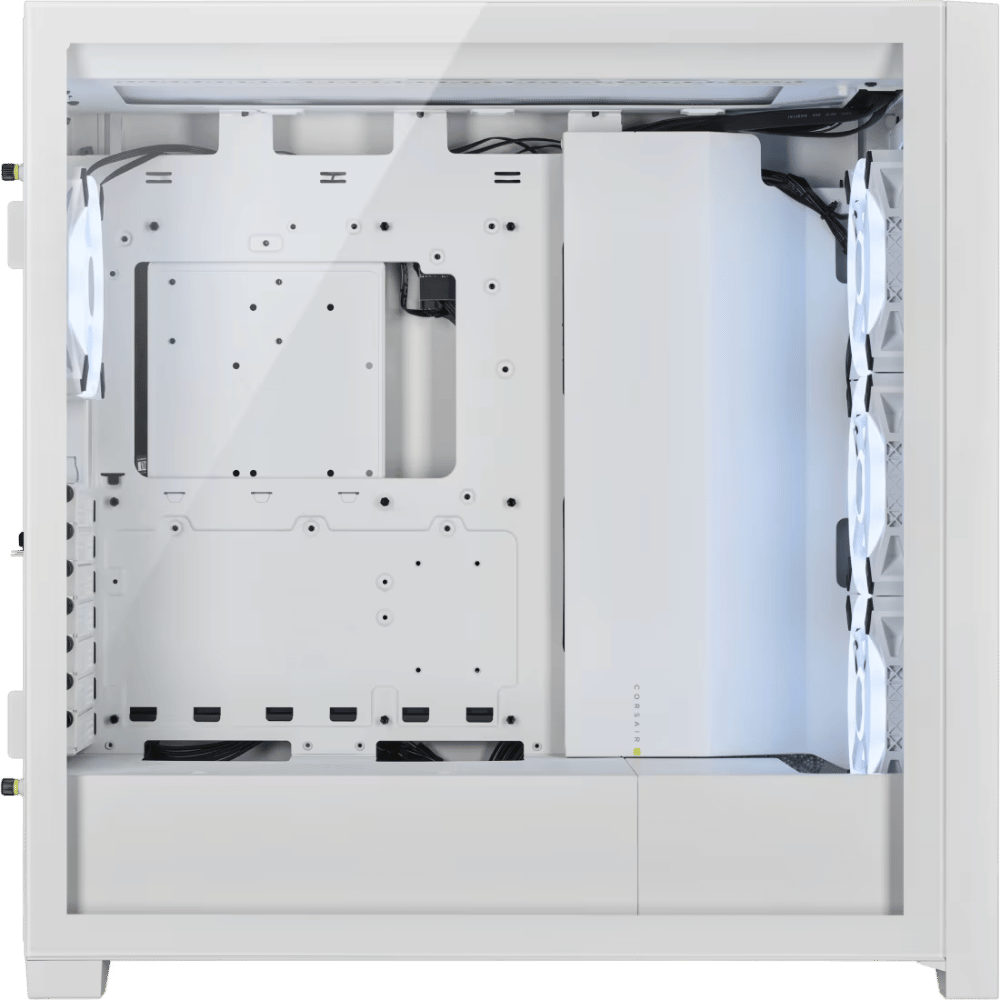 Chasis ATX semitorre iCUE 5000X RGB QL Edition — True White (9)