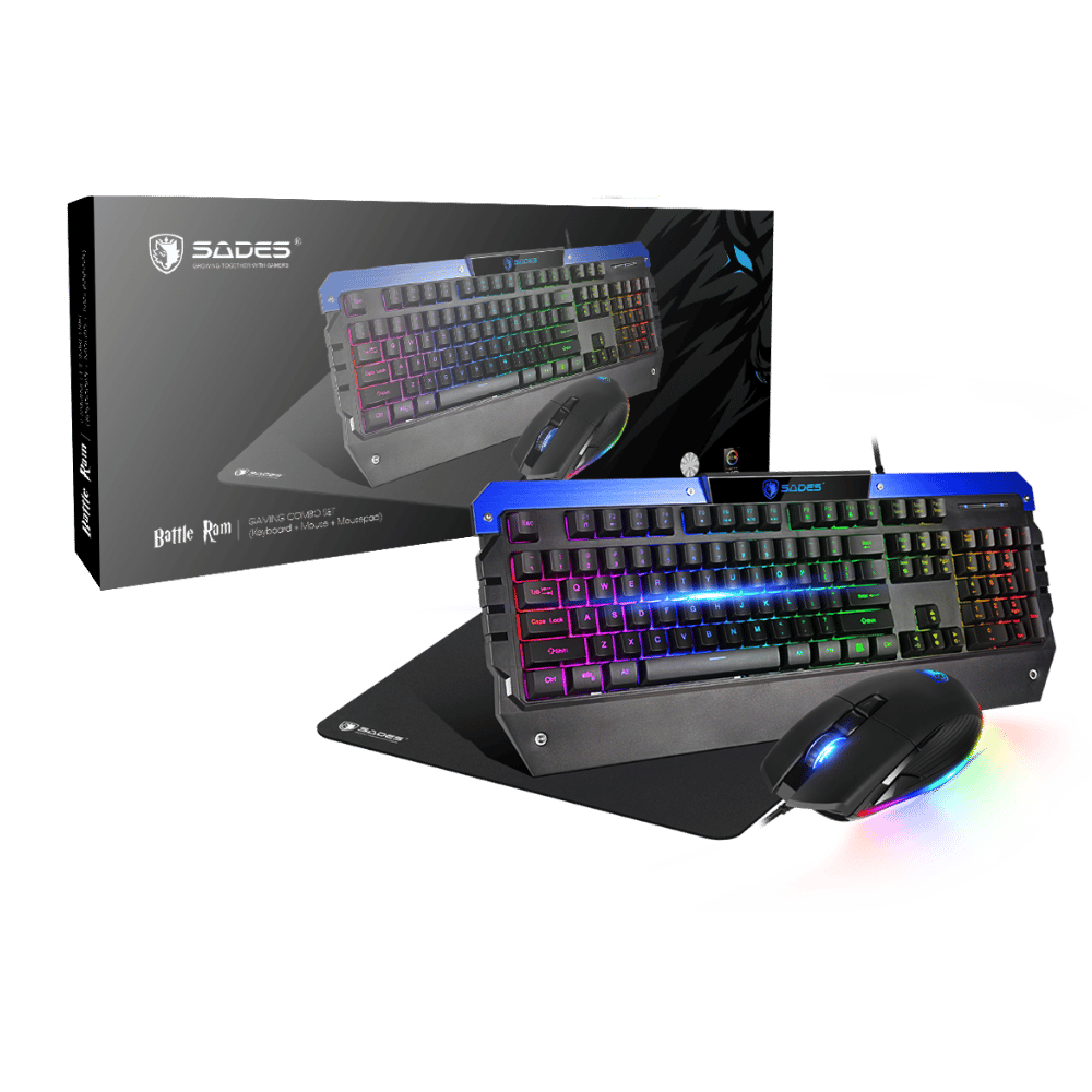 Combo Teclado + Mouse Gaming Sades Battle Ram