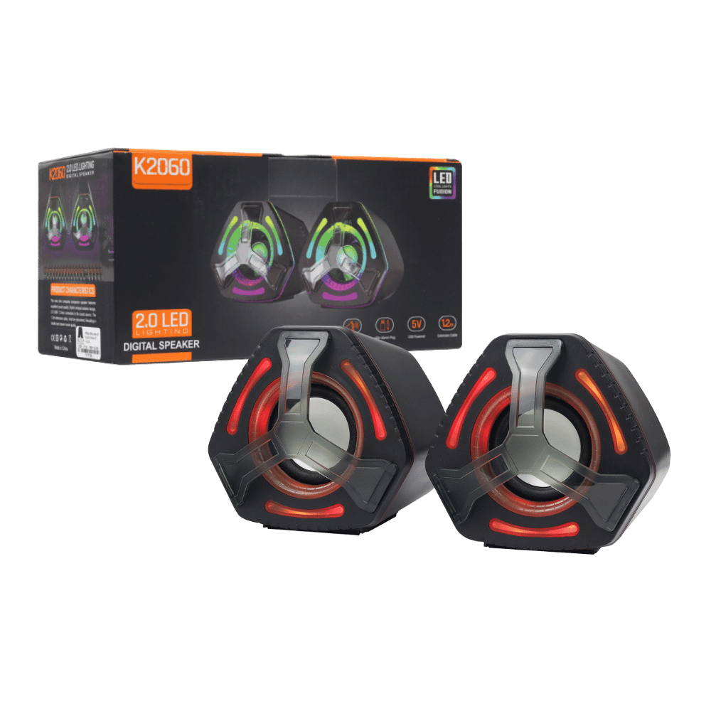 Speakers Usb Led Fusion Para Pc K2060 11715
