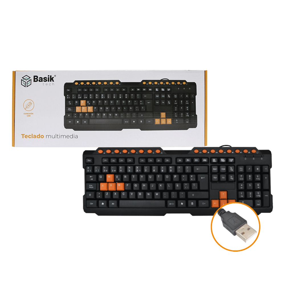 Teclado Basik Tech Multimedia Bst09t 80165