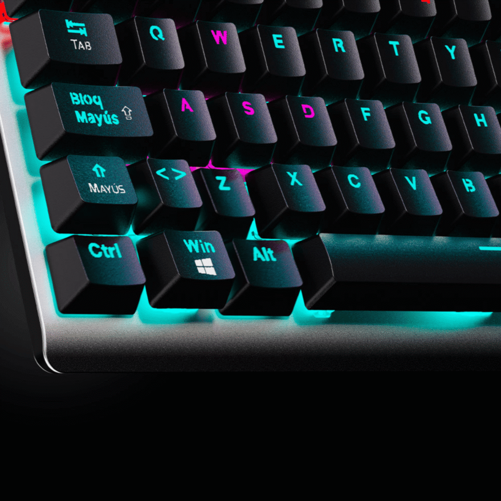 Teclado Gaming Usb Mecánico Iluminado Pks-093s Swith Rojo - Imagen 2