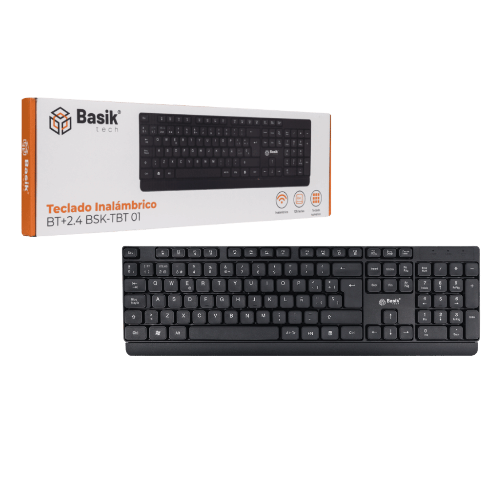 Teclado Inalambrico Bt+2.4 Bsk Tbt01 80445
