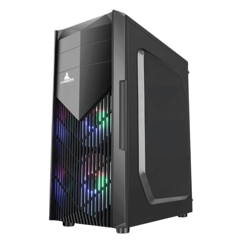 Chasis Caja Iceberg Gear V6 Plus + Ventiladores Multicolor 120mm + Vidrio Templado - Imagen 3