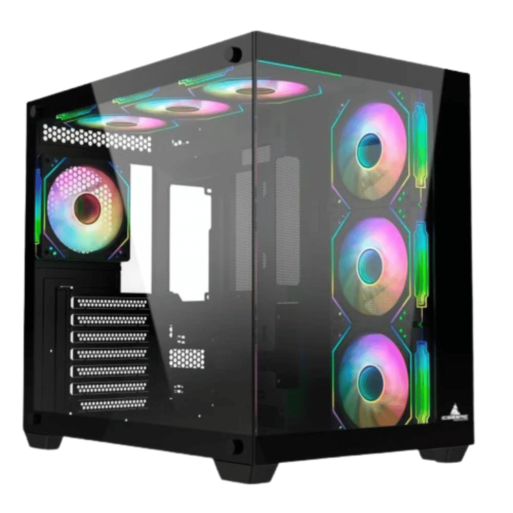 Chasis Gamer Iceberg Crystal Cube S Negro + 6 Fans