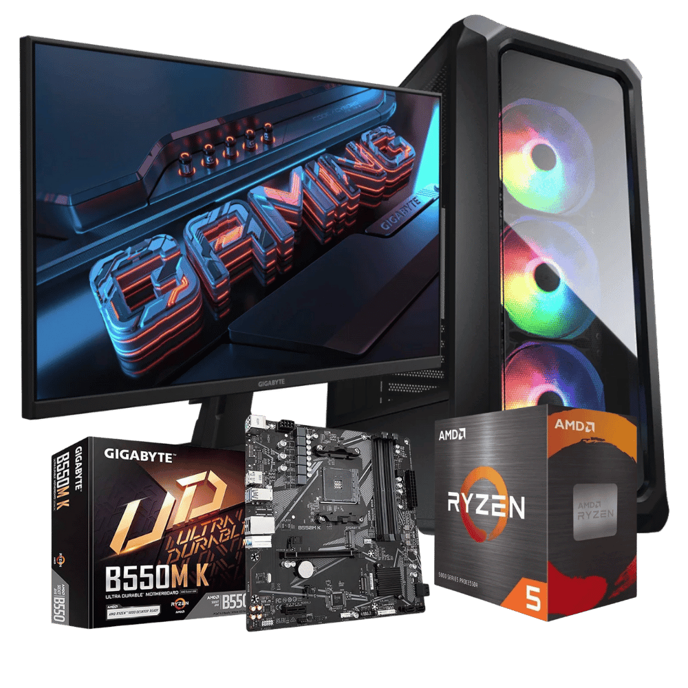 Equipo Pro DYNAMIC-A56T-14: Ryzen 5 5600GT+ 32GB+ SSD 1 Tera+F.650W + Monitor 27"