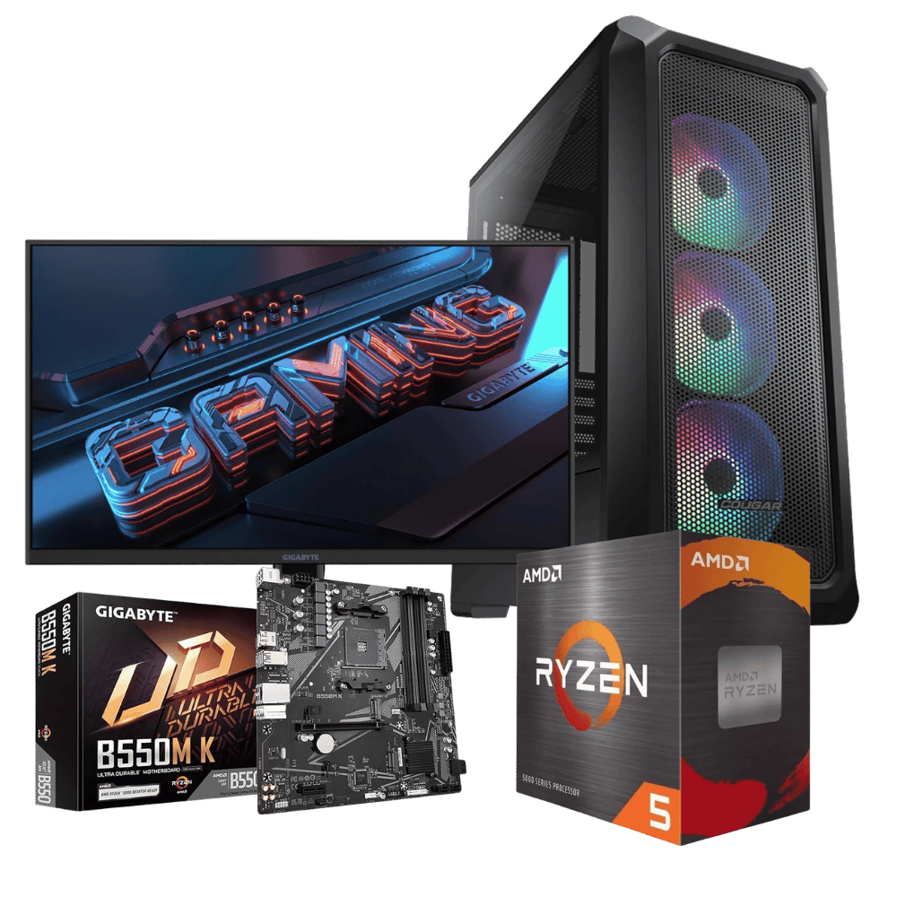 Equipo Pro DYNAMIC-A56T-14: Ryzen 5 5600GT+ 32GB+ SSD 1 Tera+F.650W + Monitor 27"