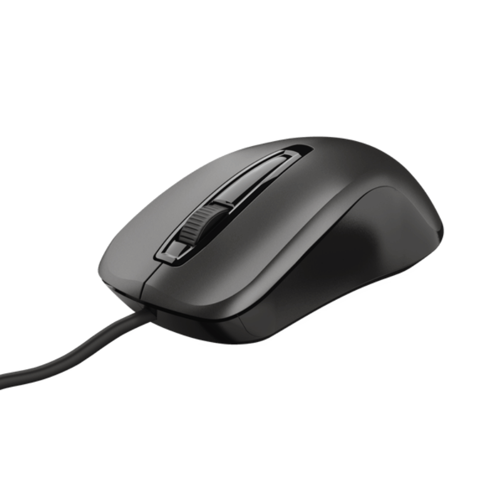 Mouse Trust Carve Alámbrico Negro