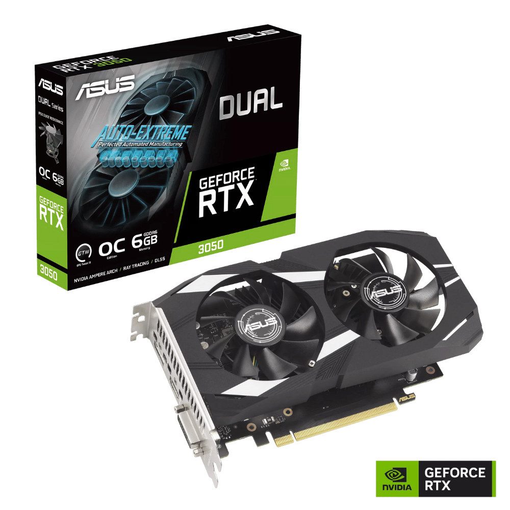 Tarjeta de Video ASUS Dual GeForce RTX™ 3050 OC Edition 6GB GDDR6