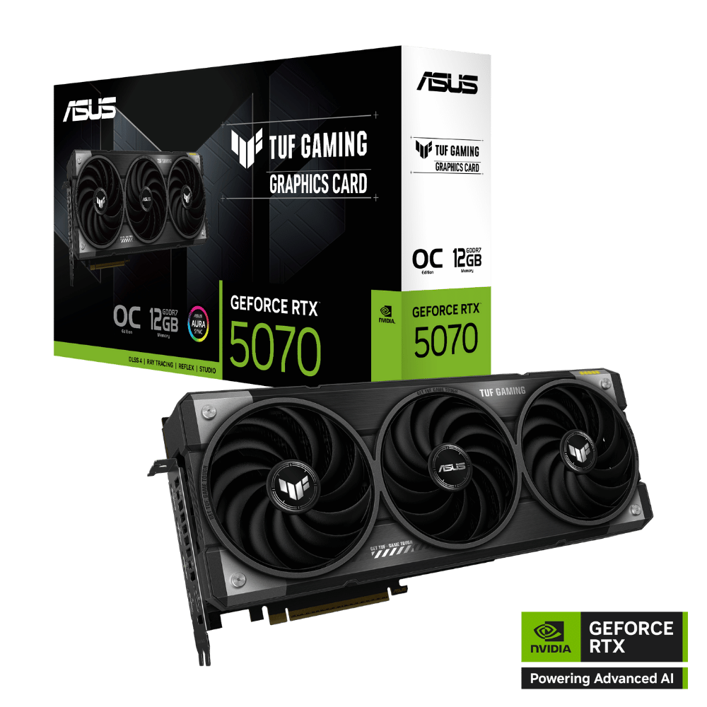 Tarjeta de Video ASUS TUF Gaming GeForce RTX™ 5070 12GB GDDR7 OC Edition