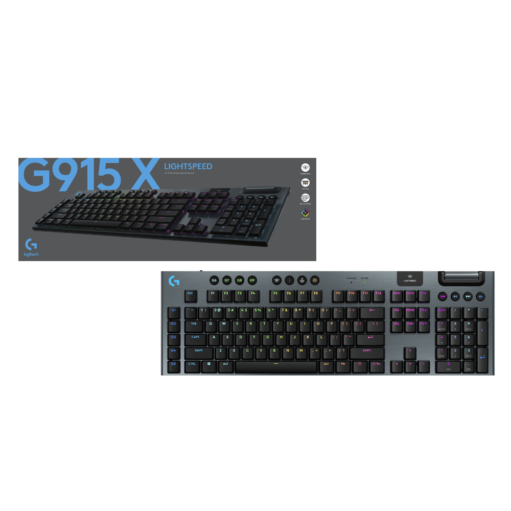 Teclado Gaming Logitech G915X Negro/Mecánico/Lightspeed/Bluetooth