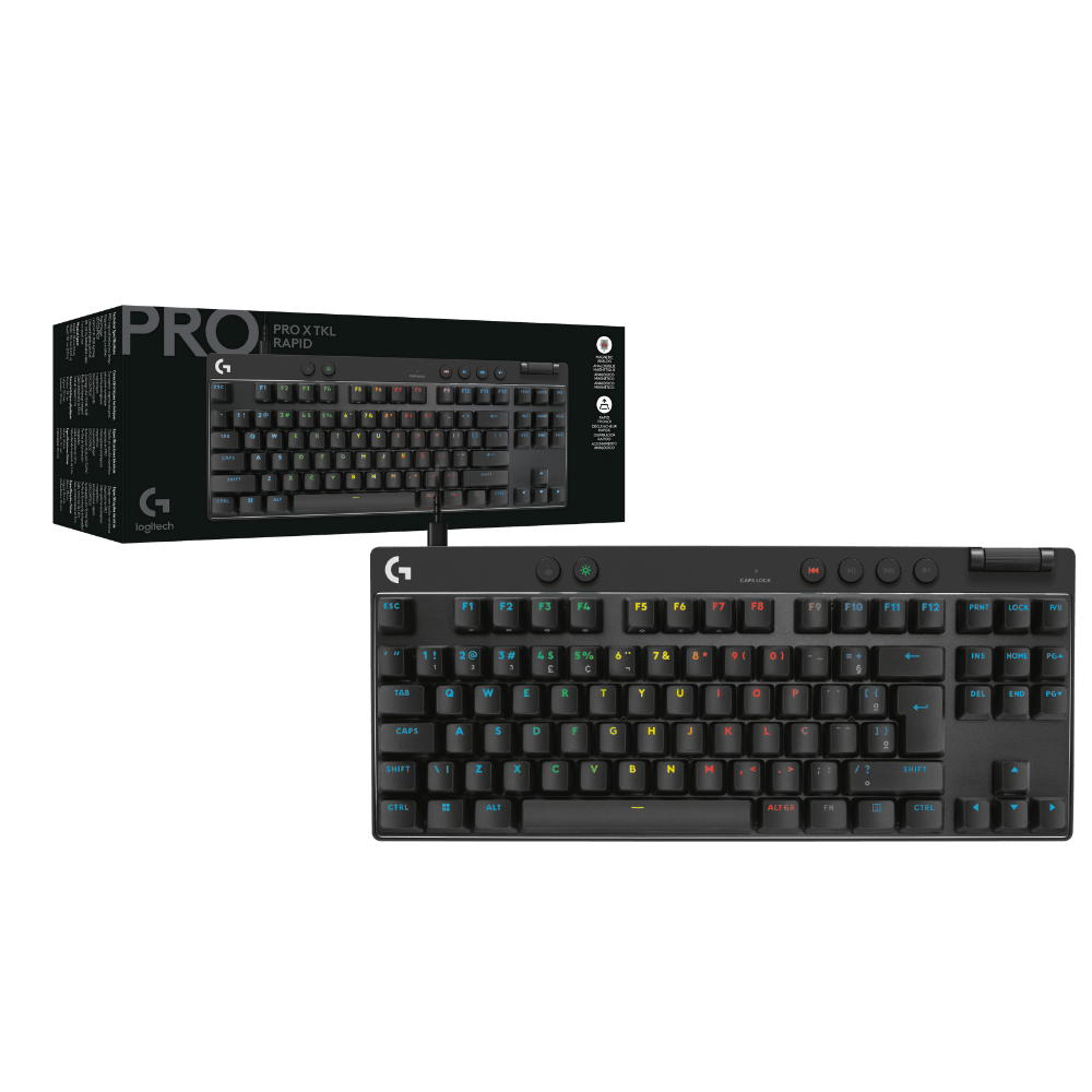 Teclado Gaming Logitech Pro X TKL Rapid Magnético Negro/USB
