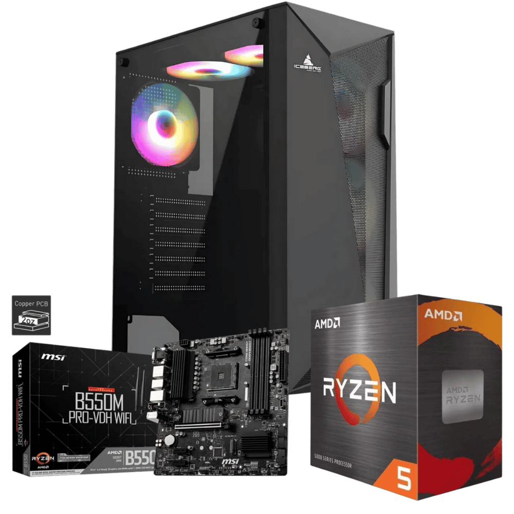Cpu Master FDBB55W56GM116G: Ryzen 5 5600GT+ 32GB+ SSD 1 TB+F.650W
