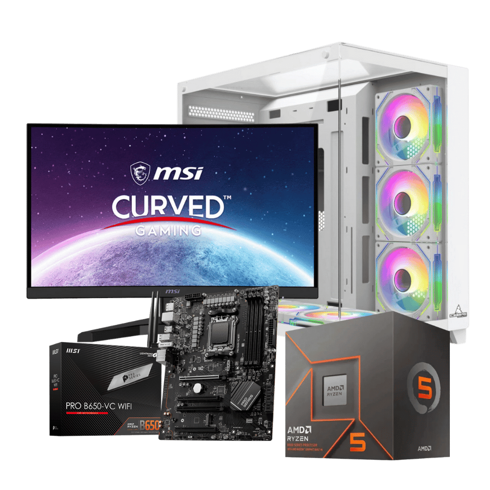 Equipo Master GF2B65W76M116G: Ryzen 5 7600+ 32GB+ SSD 1 TB+F.700W+Monitor 24"