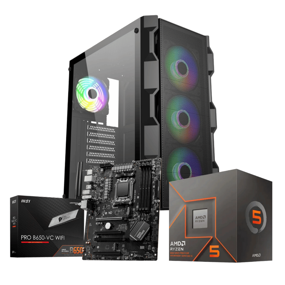 Cpu Master TM4B65W86GM516G: Ryzen 5 8600G+ 32GB+ SSD 500GB+F.650W
