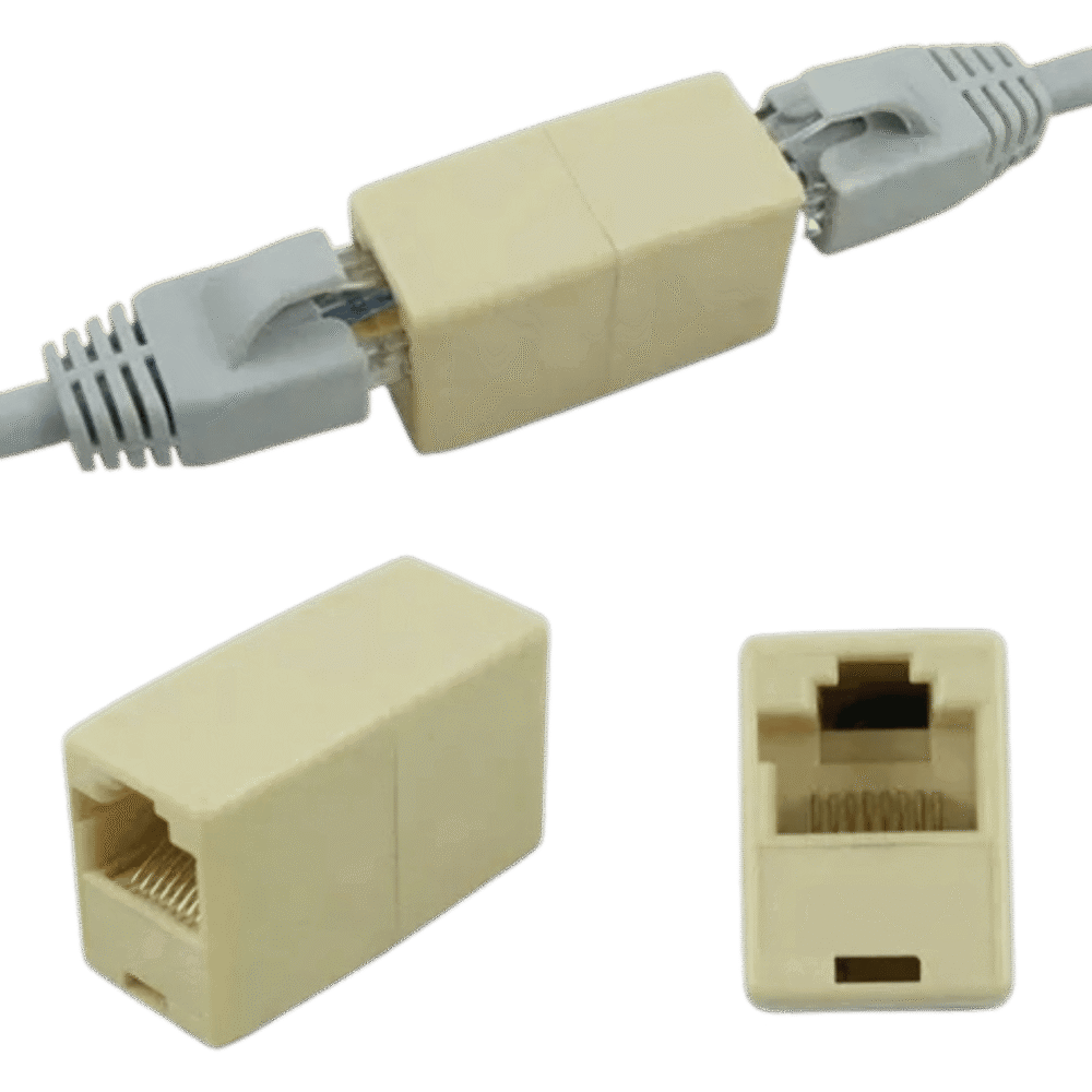 Adaptador unión RJ-45 hembra a hembra CAT 5 y 6