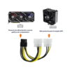 Cable Poder 4 Pin * 2 A 8 Pin 80146 - Thumbnail Image 6