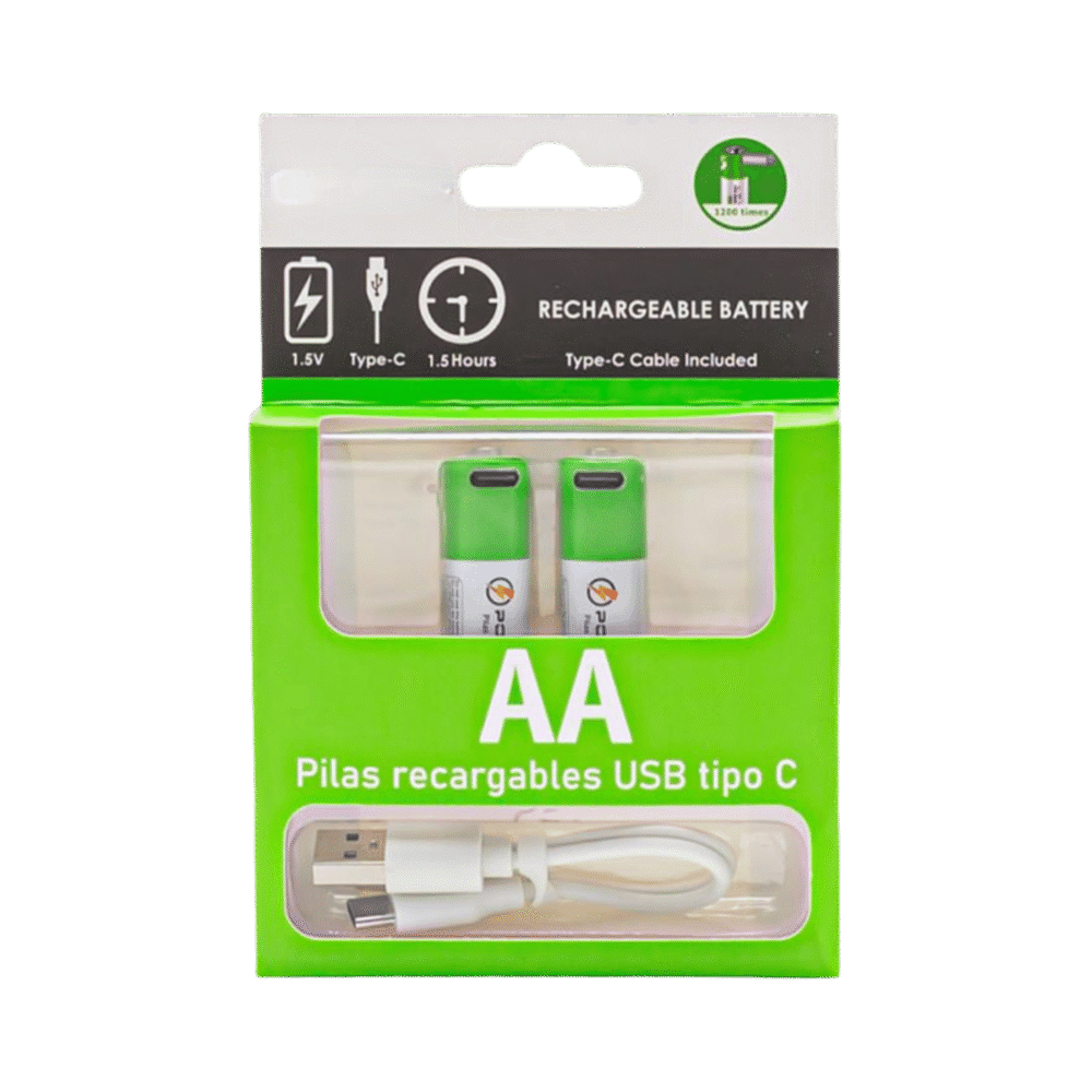 Pilas Recargables Type C 2aa 60004