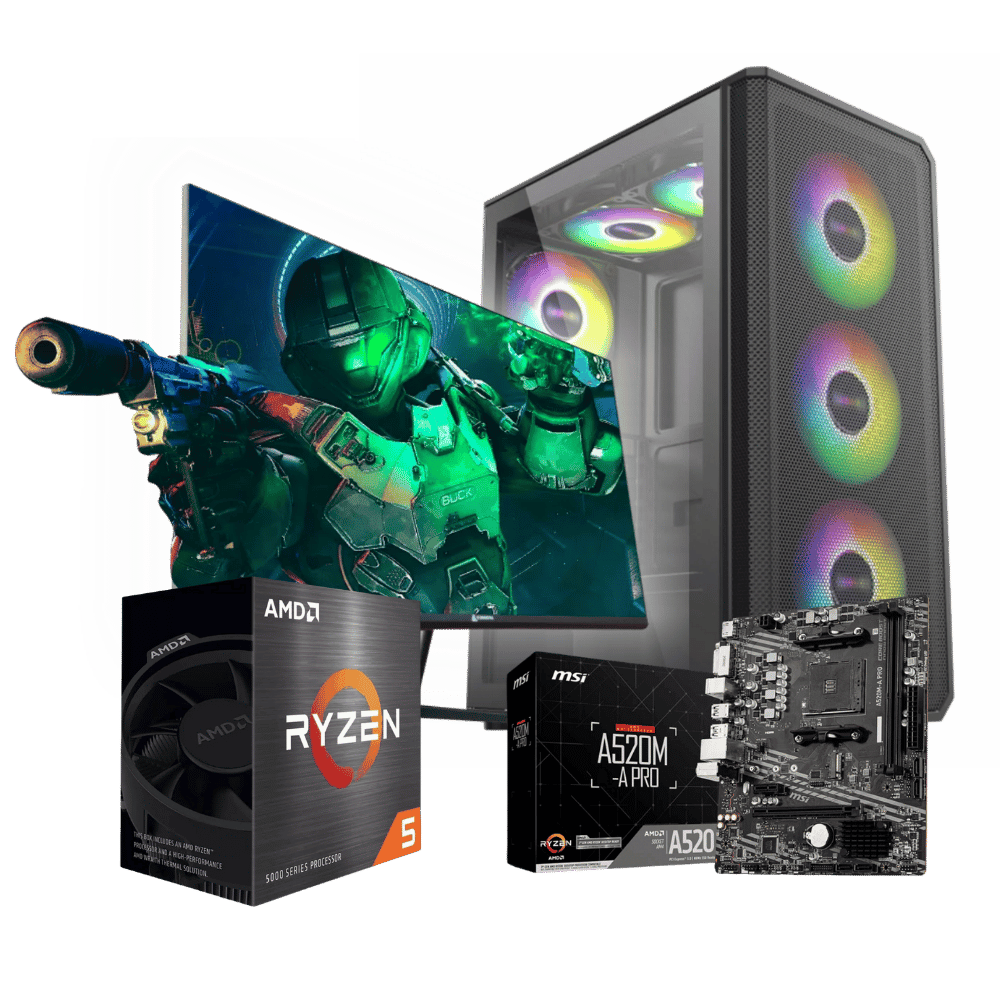 Equipo Master FEBA5256GTM116: Ryzen 5 5600GT+ 32GB+ SSD 1 Tera+F.700W + Monitor 24"