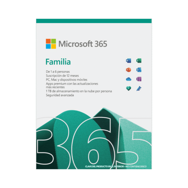 PIN Office Microsoft 365 Familia 12 meses / 6 usuarios