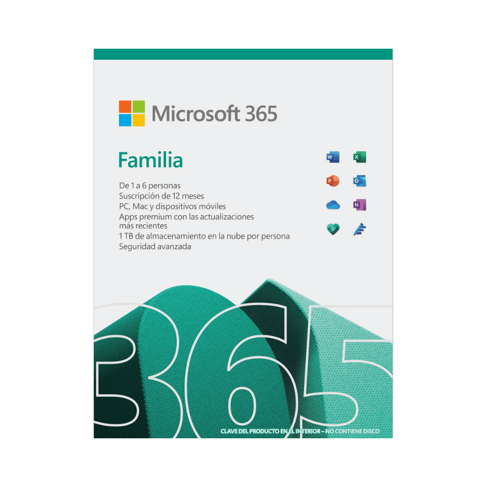 PIN Office Microsoft 365 Familia 12 meses / 6 usuarios