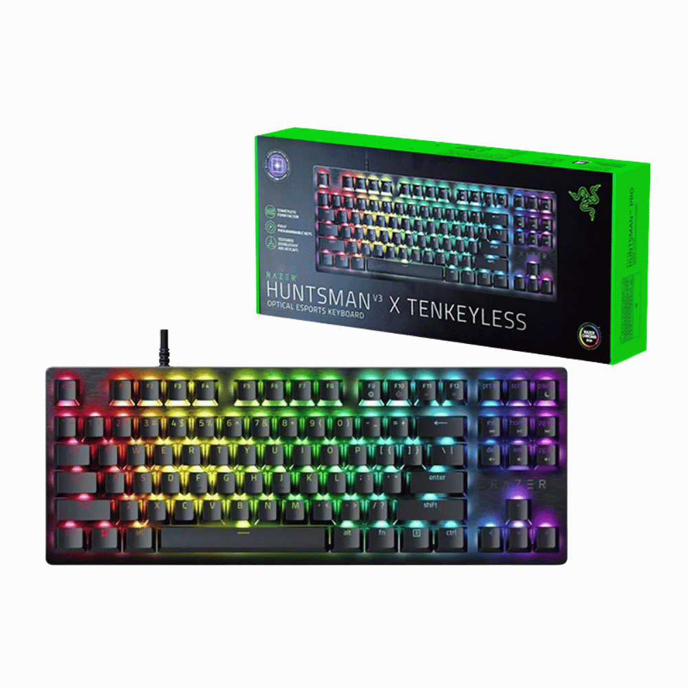Teclado Razer Huntsman V3 X Tenkeyless - Optical Esports (Switch Purpura) Español