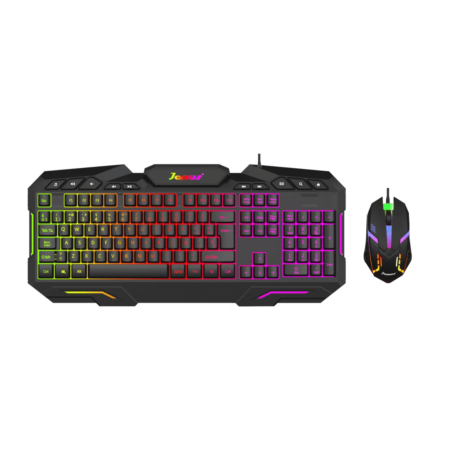 Combo Teclado +Mouse Janus Gamer Xtreme Prime Rgb - Imagen 6