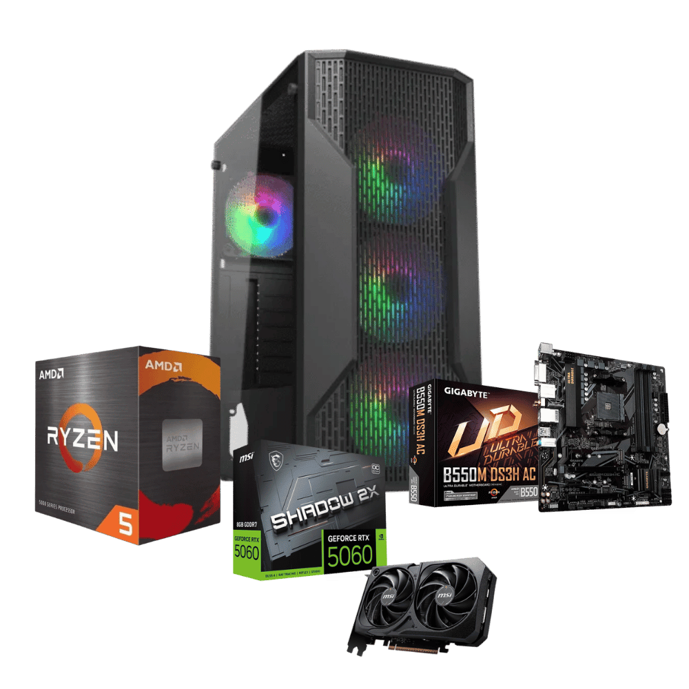 Cpu DYNAMIC-A56XTN: Ryzen 5 5600XT+RTX 5060 8GB+ 16GB+ SSD 500GB+F.650W