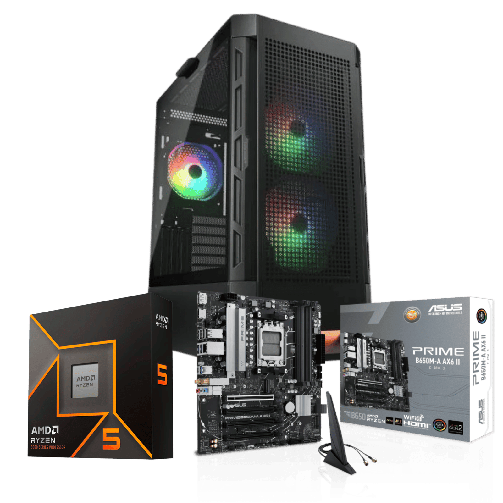 Cpu Dynamic Pro DYNAMICP-APEX4: Ryzen 5 9600x+ 16GB+ SSD 1 Tera+F.750W