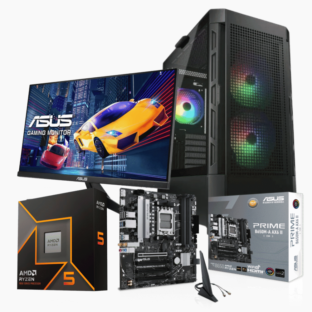 Equipo Pro DYNAMICP-APEX4: Ryzen 5 9600x+ 16GB+ SSD 1 Tera+F.750W+ Monitor 24"