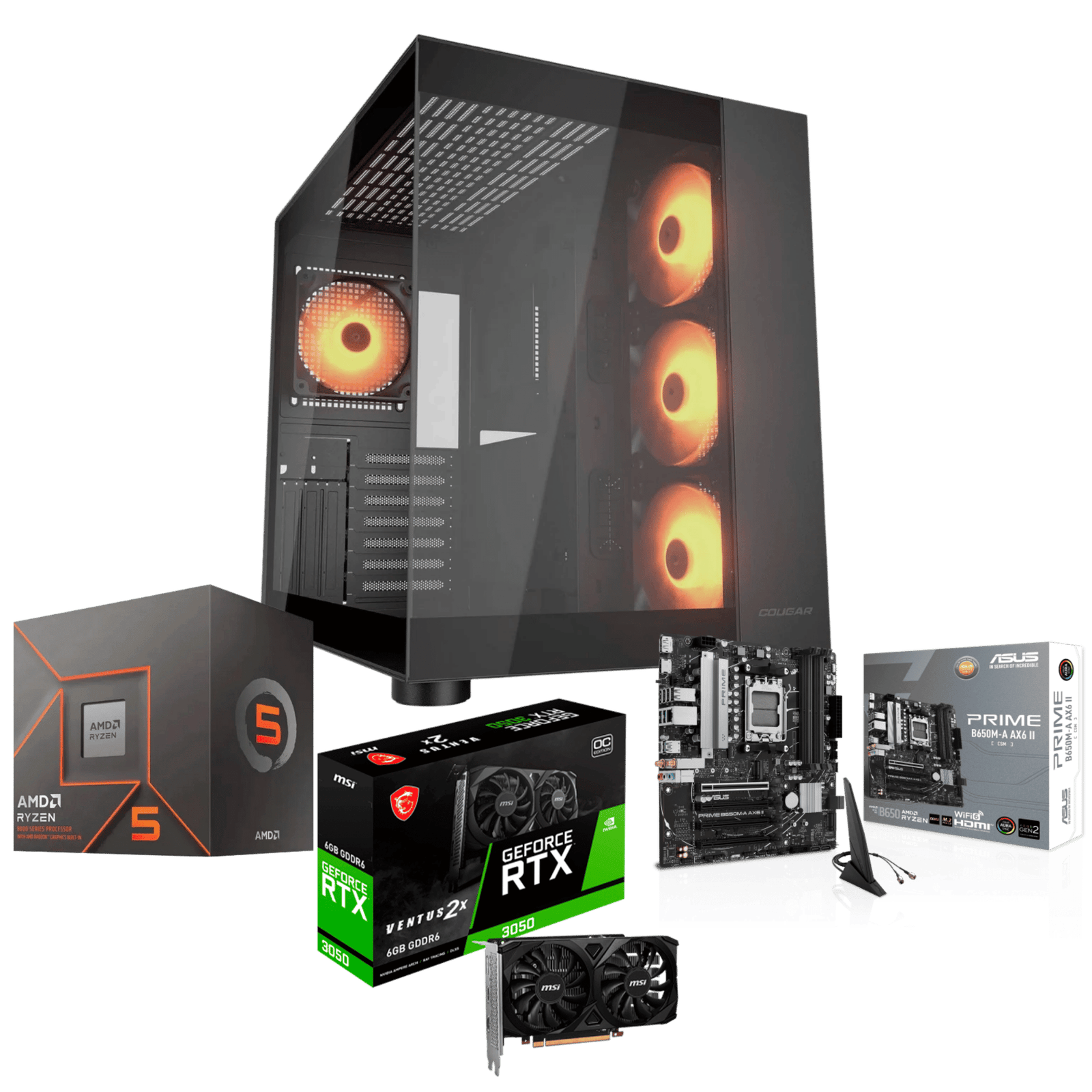 Cpu Pro DYNAMICP-A87FN1: Ryzen 7 8700F+ RTX 3050+ 16GB+ SSD 500GB+F.750W