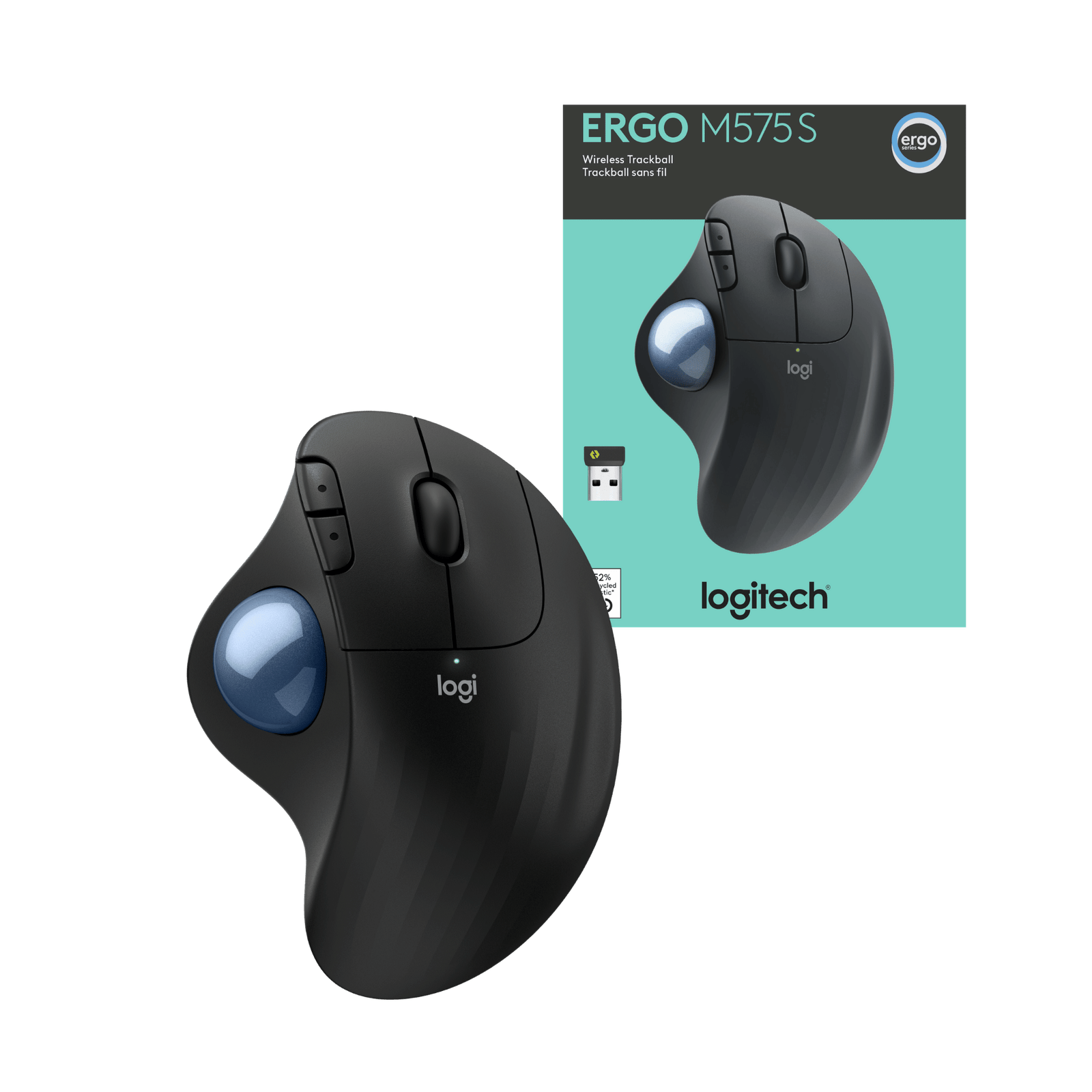 Mouse LOGITECH Inalámbrico Ergonómico M575S Negro