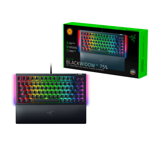 Teclado Razer Mecanico BlackWidow V4 75% Hot-swappable
