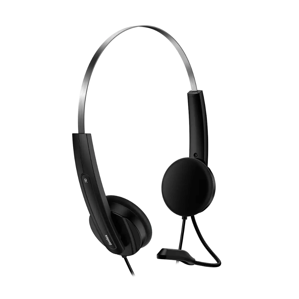 Audifono Diadema Genius HS-220U Usb con Microfono Negro - Imagen 3