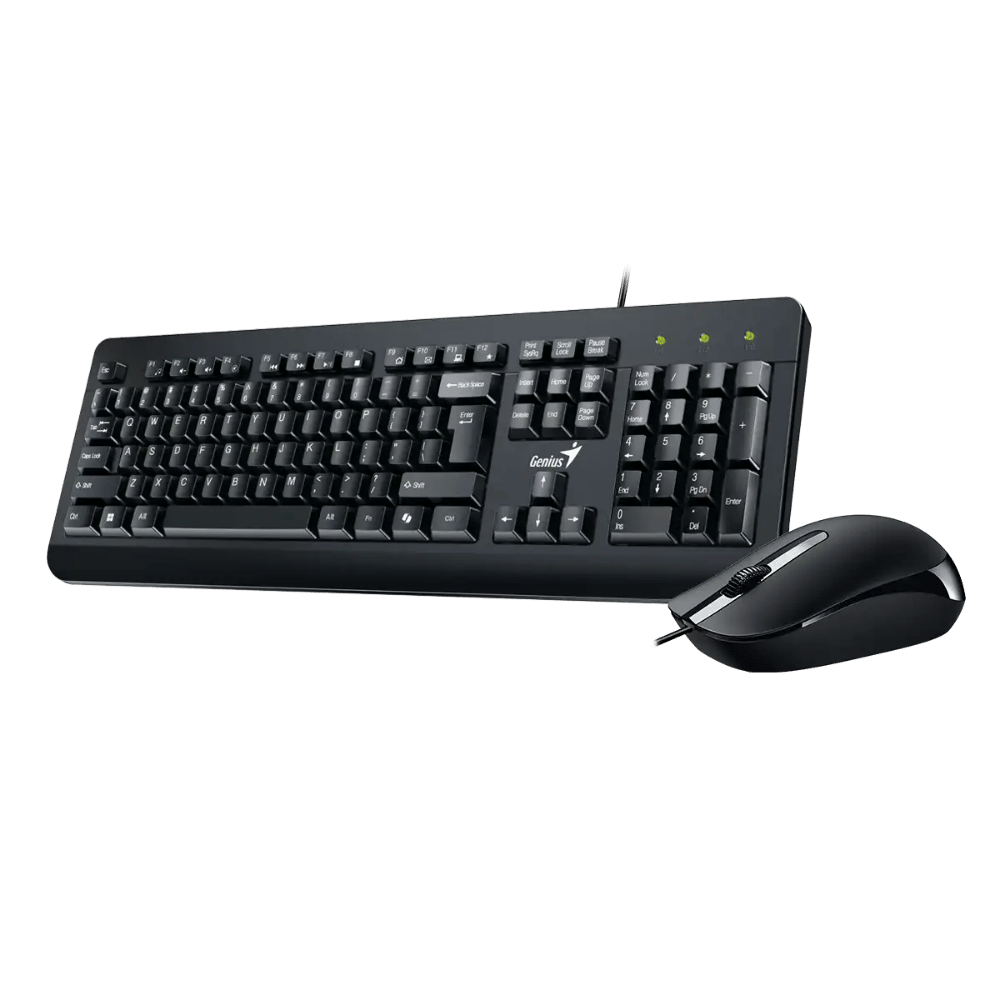 Combo Genius Teclado + Mouse KM-160 Negro Alambrico