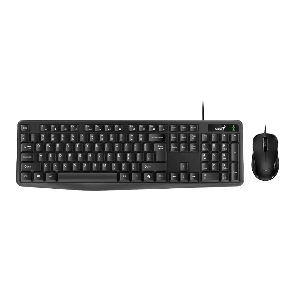 Combo Genius Teclado + Mouse KM-170 Negro Alambrico
