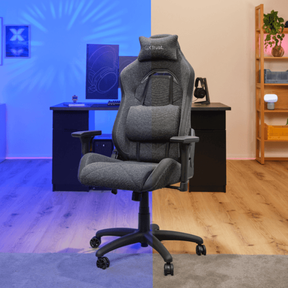 Silla Gamer Ergonomica trust Gxt 723 Ruya Gris - Imagen 7