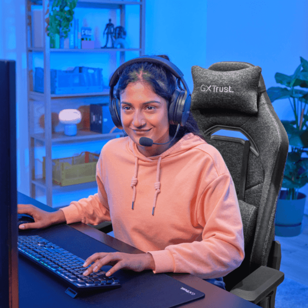 Silla Gamer Ergonomica trust Gxt 723 Ruya Gris - Imagen 4