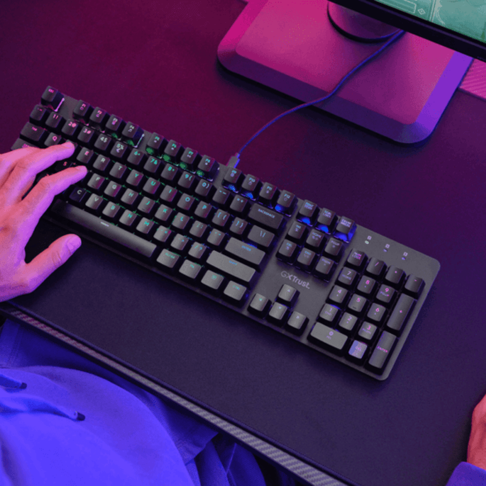 Teclado Gamer trust Gxt 871 Zora Mecanico Negro - Imagen 7