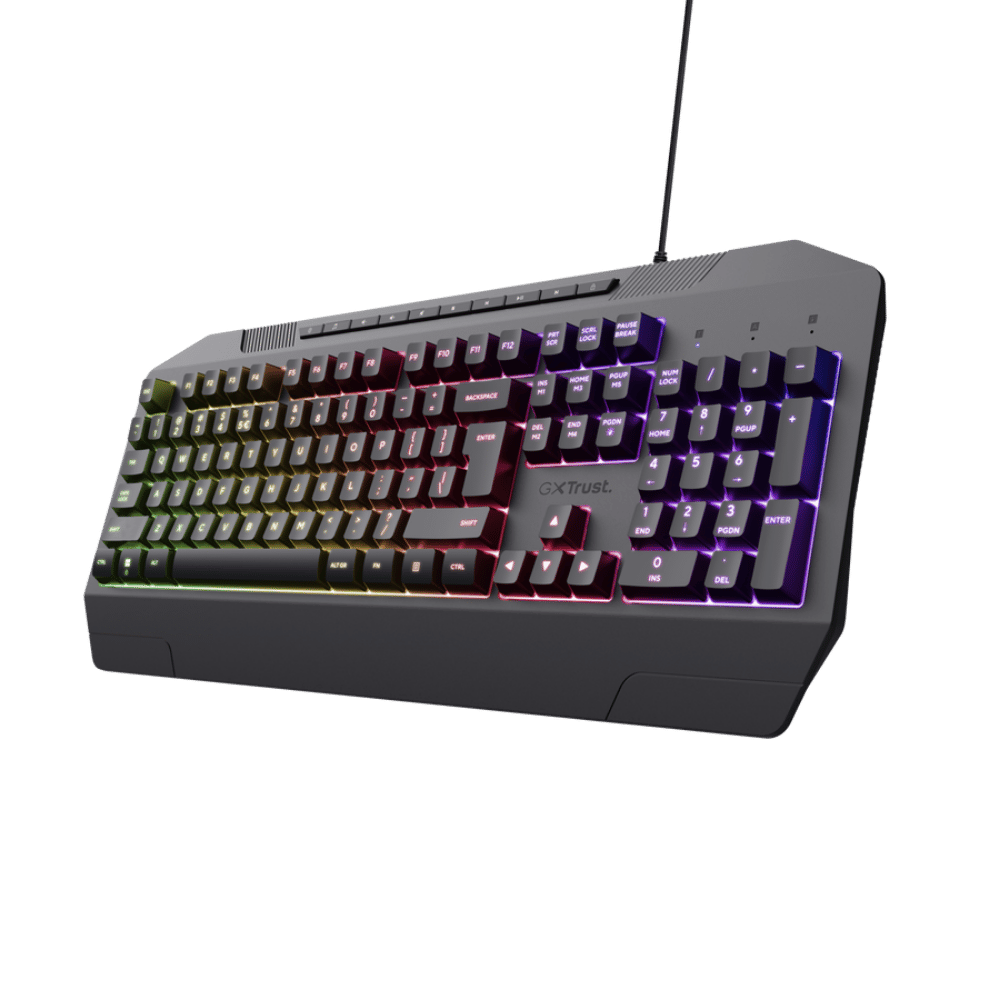 Teclado Trust Gxt 836 Evocx Gamer con Iluminacion Rainbow