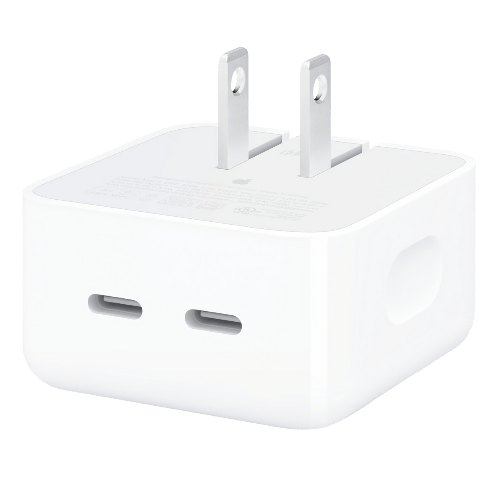 Cargador Apple 35W dos puertos USB-C MW2H3AM/A Original
