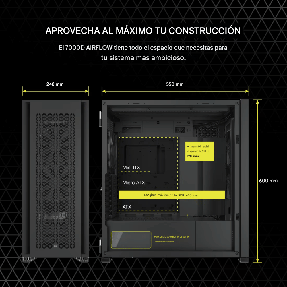 Chasis Corsair Gamer 7000d Airflow Full Tower - Imagen 5