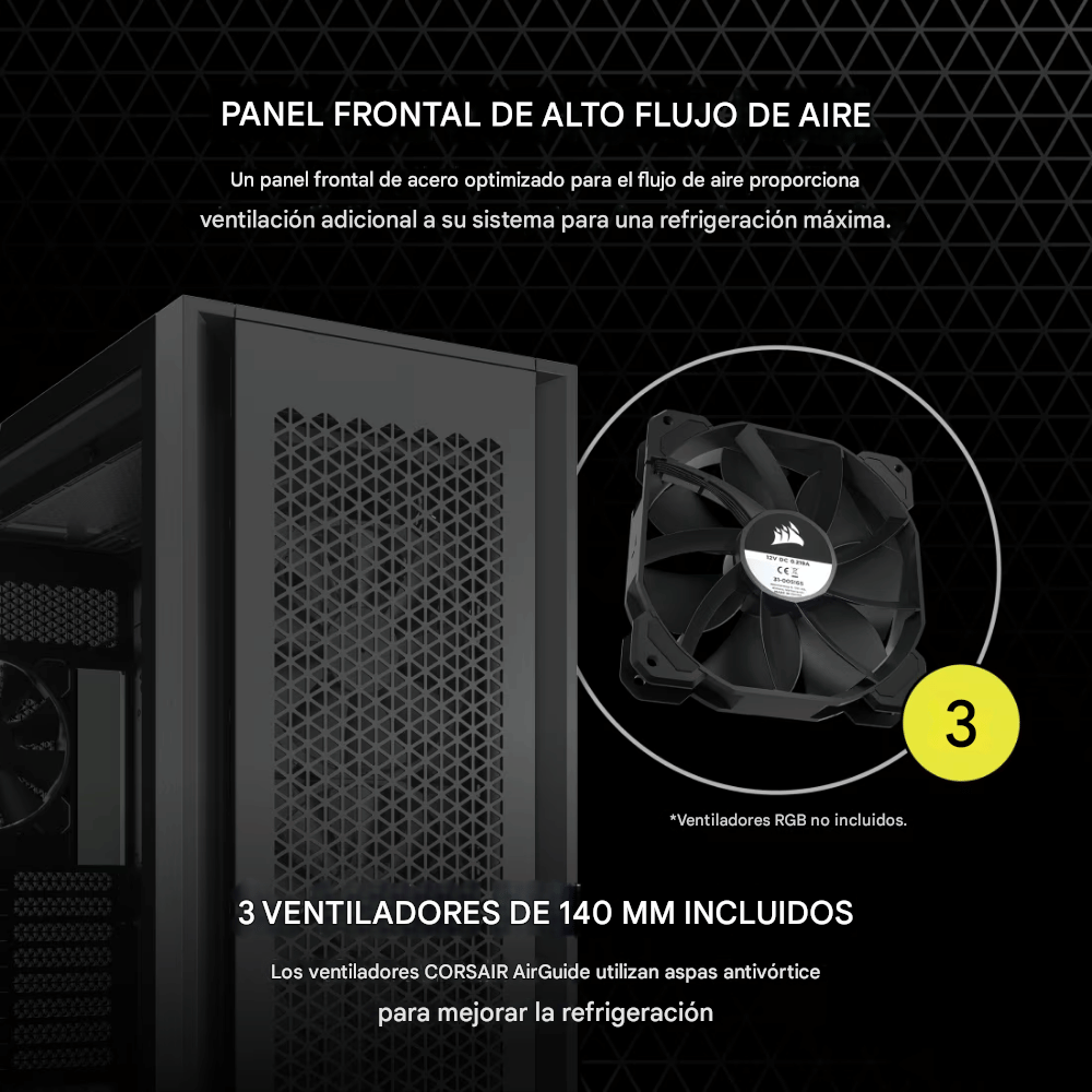 Chasis Corsair Gamer 7000d Airflow Full Tower - Imagen 3