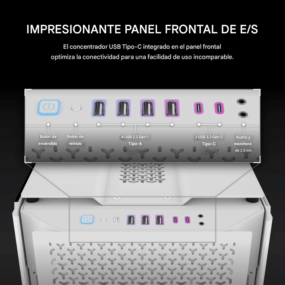Chasis Corsair Icue Link 9000d Airflow Cristal Templado Supertorre - Imagen 9
