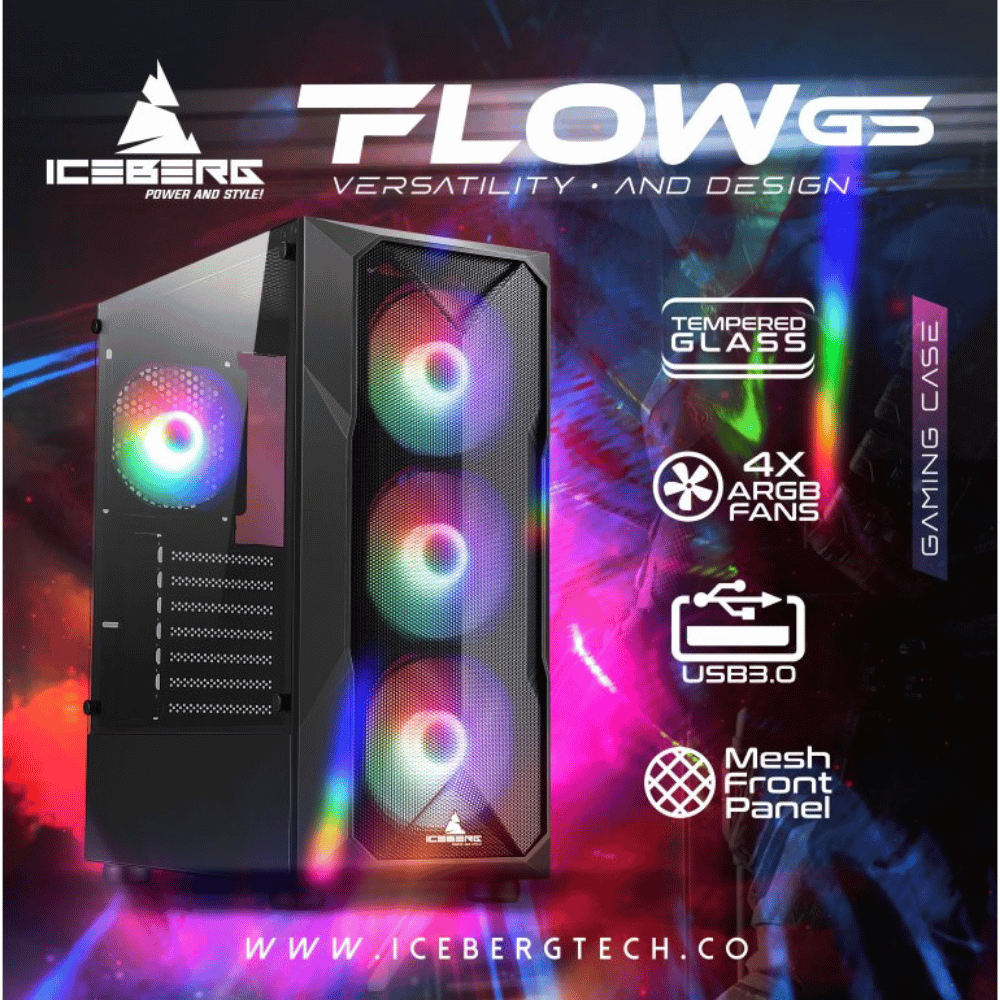 Chasis Iceberg Flow GS ATX Negro - Imagen 3