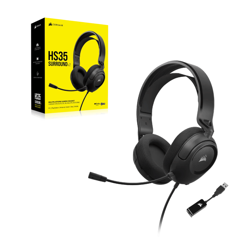 Diadema Gamer Corsair HS35 SURROUND v2 multiplataforma