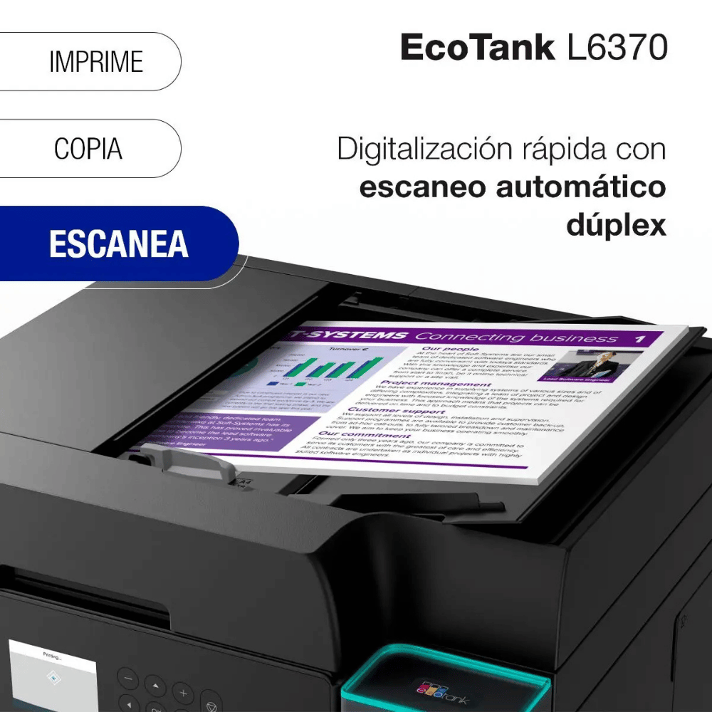 Impresora Multifuncional EcoTank L6370 Duplex con WiFi - Imagen 6